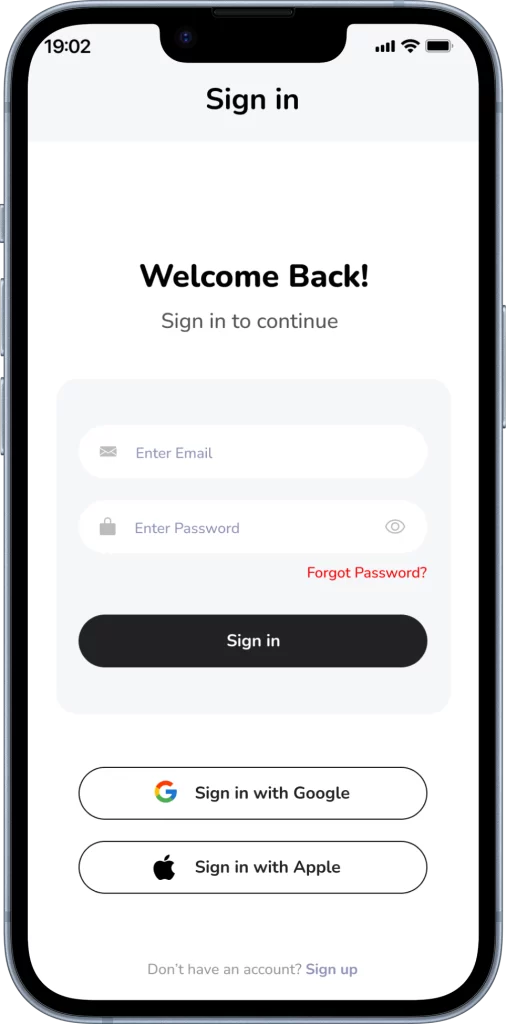 CPP Sign-in Screen