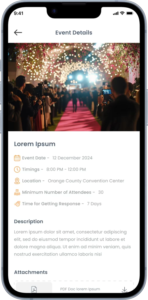 WhenWorx Event Details Screen